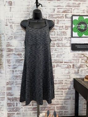 MPG Black Heathered Swing Tank Dress women’s large